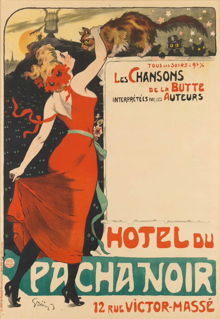 JULES-ALEXANDRE GRÜN (1868-1938). HOTEL DU PACHA NOIR. 1899. 48x33 inches, 122x85 cm. Chaix, Paris.
